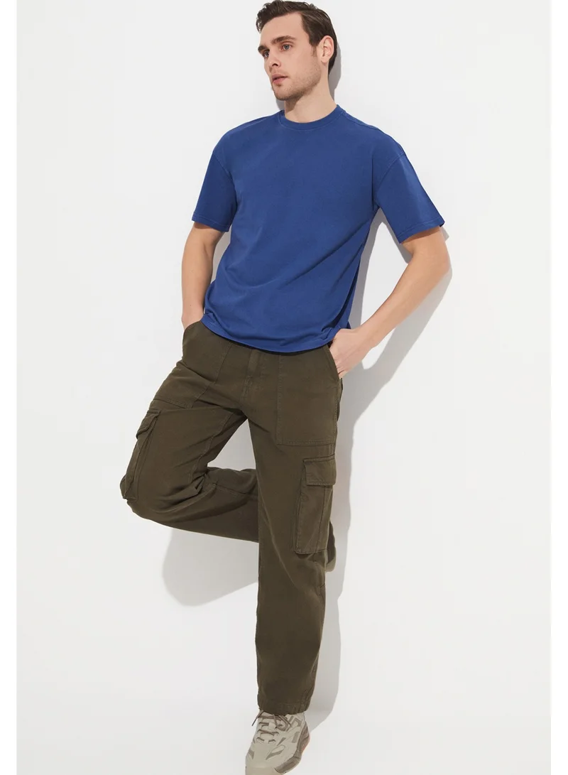 JUNE June Men Wash Detailed Tshirt Navy