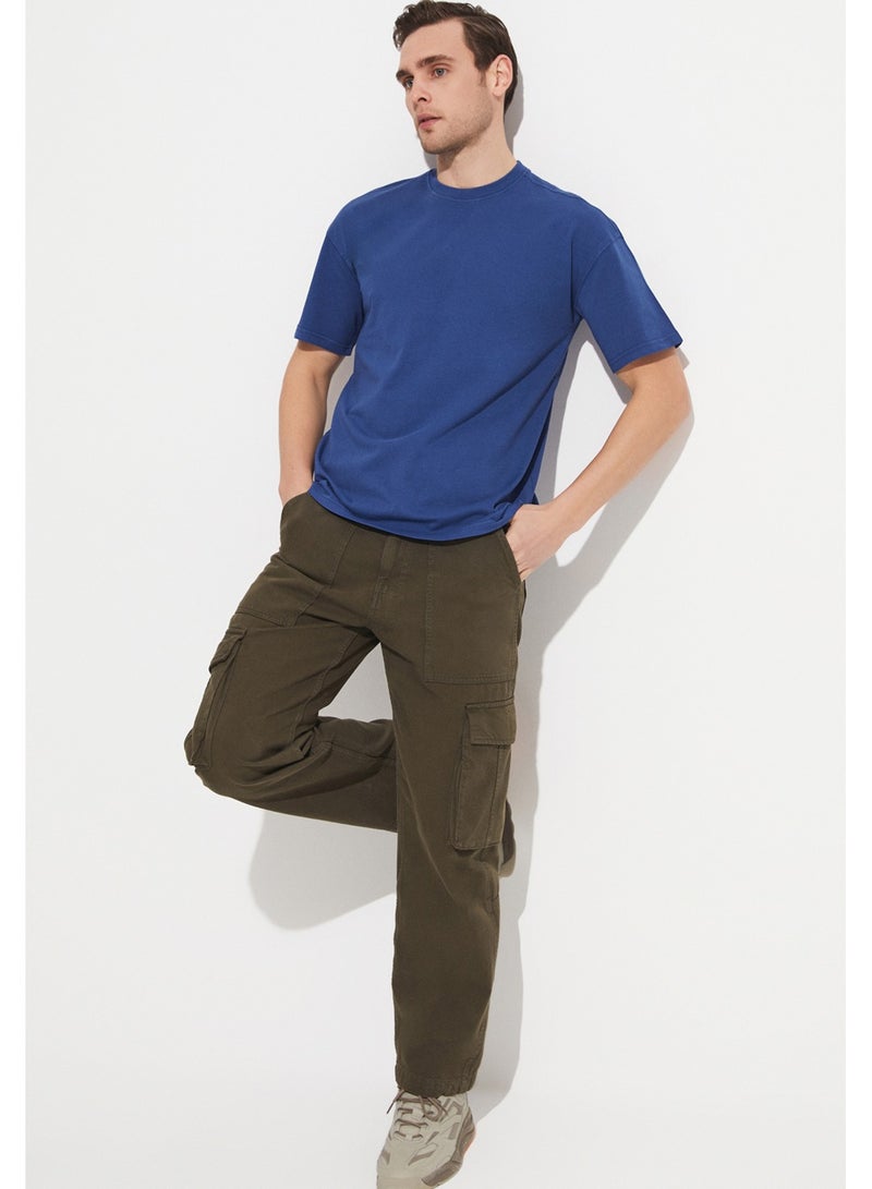 جون تيشيرت رجالي قطن أزرق داكن - Image 1