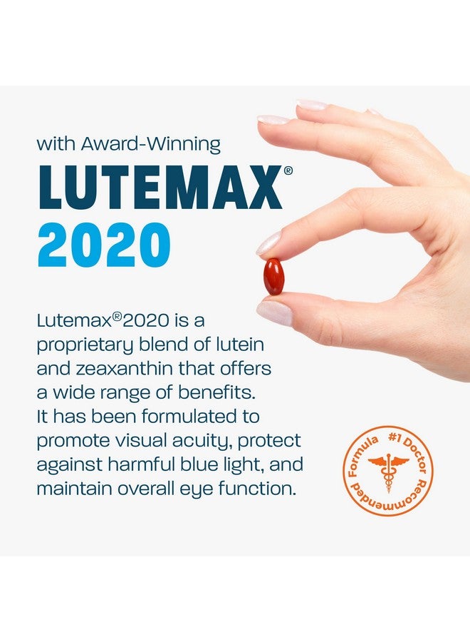 Vision Protection AREDS 2 Eye Vitamin & Mineral Supplement for Ocular Health, Lutemax 2020 with Natural Eye Institute AREDS 2 Study Ingredients Lutein, Vitamin C, & Zeaxanthin, 120 Mini Softgels - Image 5