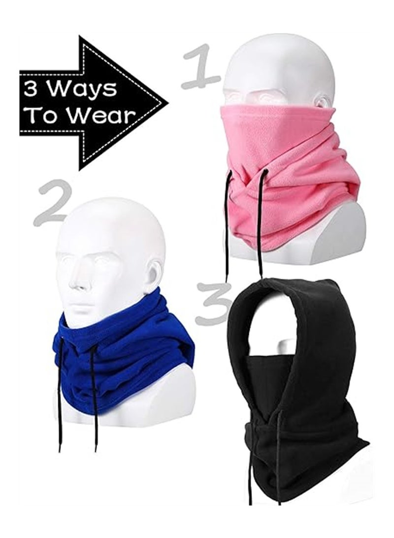KASTWAVE Thermal Fleece Hats - 3-Pack Perfect for Riding, Skiing, and Sports. Stay Warm and Stylish with this Heavyweight Winter Fleece Balaclava and Neck Wrap Combo. One Size Fits All - Image 3