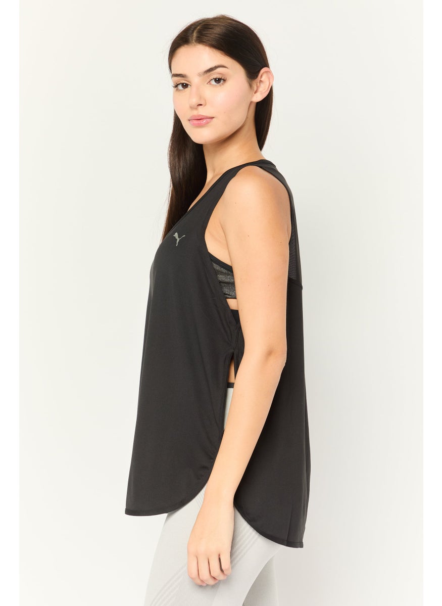 PUMA - Women Relaxed Fit Brand Logo Sleeveless Outdoor Tank Top, Black - Image 1