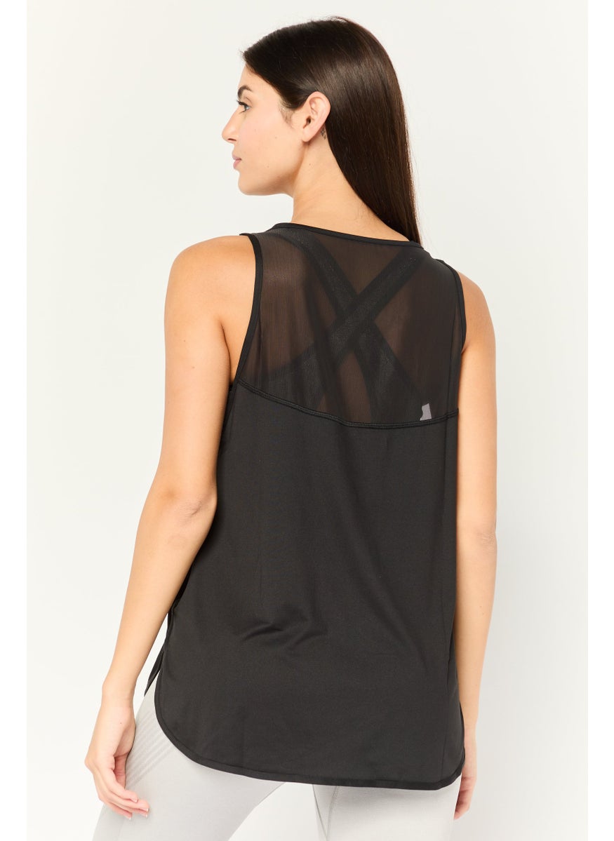 PUMA - Women Relaxed Fit Brand Logo Sleeveless Outdoor Tank Top, Black - Image 1