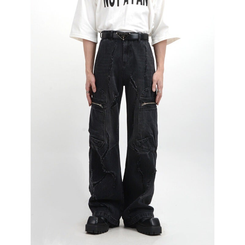 Unisex Classic Denim Jeans Loose Fit Daily Outdoor Wear - Image 5