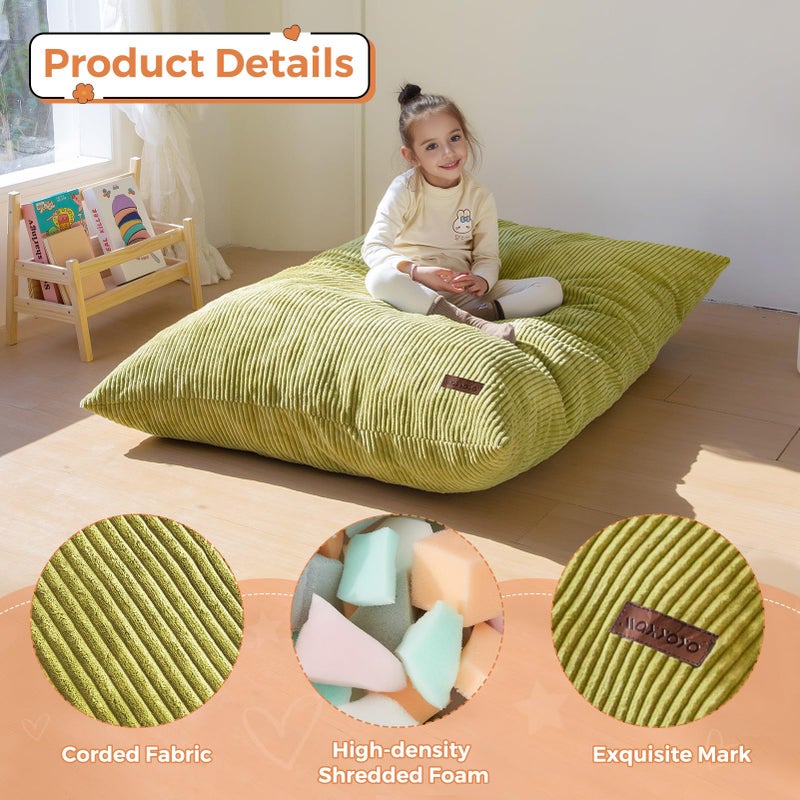 MAXYOYO 3 in 1 Kids Bean Bag Chair Bed, Convertible Chair Folds from Bean Bag to Lounger, Child Floor Sofa for Gaming, Reading, Floor Mattress with High-Density Foam Filling - Image 5