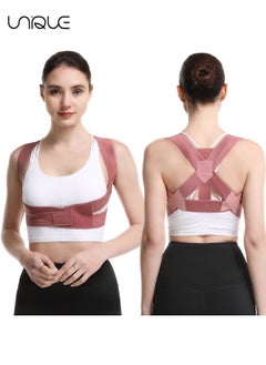 Unique Posture Corrector for Women Men - Posture Brace - Adjustable Back Straightener - Pink(M)  - Image 1