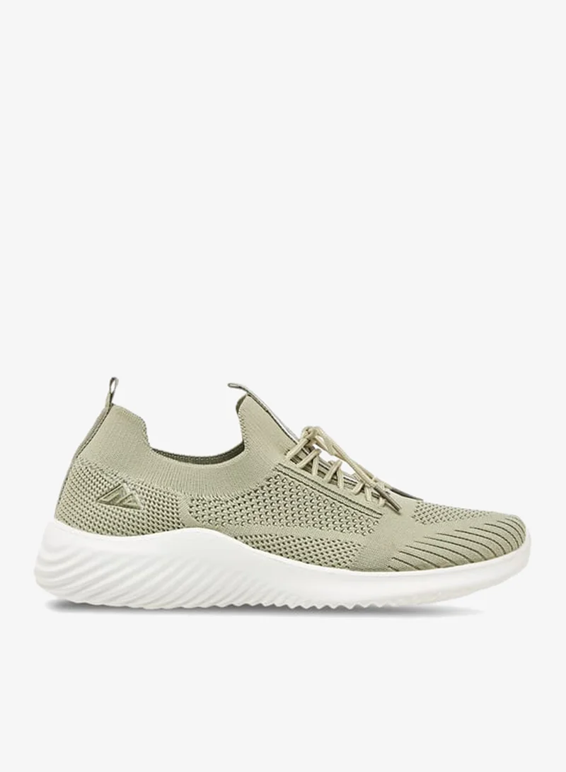 Oaklan by Shoexpress Women's Textured Lace-Up Sports Shoes With Pull Tabs