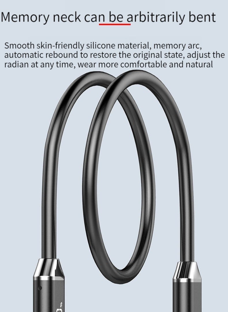 شاشة عرض رقمية سماعة رأس بخاصية البلوتوث رياضية مثبتة على الرقبة لإلغاء الضوضاء سماعة رأس عالمية طويلة جدًا في وضع الاستعداد - Image 5