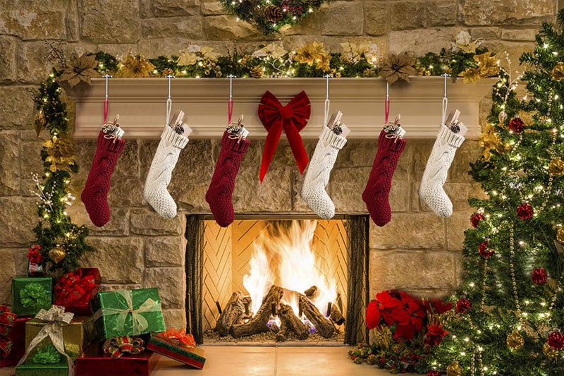 Komotu Christmas Stocking Holder for Mantle - 6 Pack Non-Slip Stocking Mantel Holders Hooks Hanger for Christmas Xmas Fireplace and Party Decoration (Silver) - Image 5