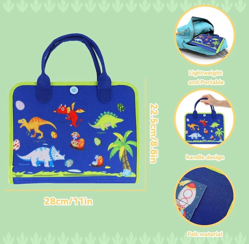 KEREZMADIK 12 In 1 Toddler Busy Binder educational with fun Book For Toddlers 1-4 Years (Blue) - Image 3