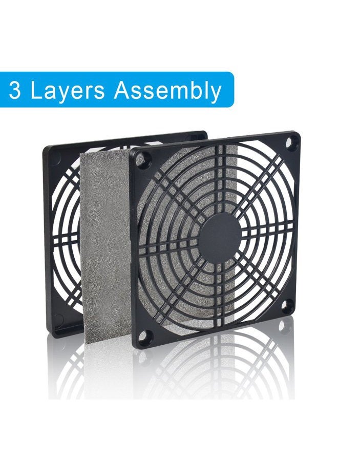 ELUTENG 120mm Fan Filter 2 Pack IP40 Dustproof Blower Guard ABS Computer Ventilator Grill 12cm Fan Mesh Cover Tool-Free Fan Strainer Compatible for 120x120 Case Fan USB Cooling Fan - Image 2