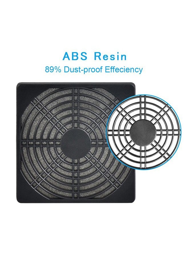 ELUTENG 120mm Fan Filter 2 Pack IP40 Dustproof Blower Guard ABS Computer Ventilator Grill 12cm Fan Mesh Cover Tool-Free Fan Strainer Compatible for 120x120 Case Fan USB Cooling Fan - Image 4