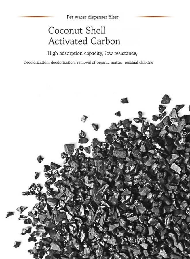 LAPET 6 Packs Cat Water Fountain Filters for WF080 Filter Element Replacement Activated Carbon Filter for Pet Automatic Drinking Feeder Accessories - Image 4