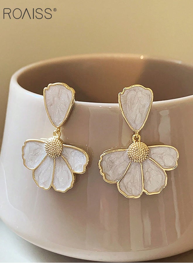 roaiss 3 Pcs Floral Earrings and Ring set, Fresh Simple Flower Drop Earrings, Vintage Open Adjustable Ring,Fashion Accessories for Women Daily Wear, Festivals, Social Occasions and Wedding Gifts - Image 4