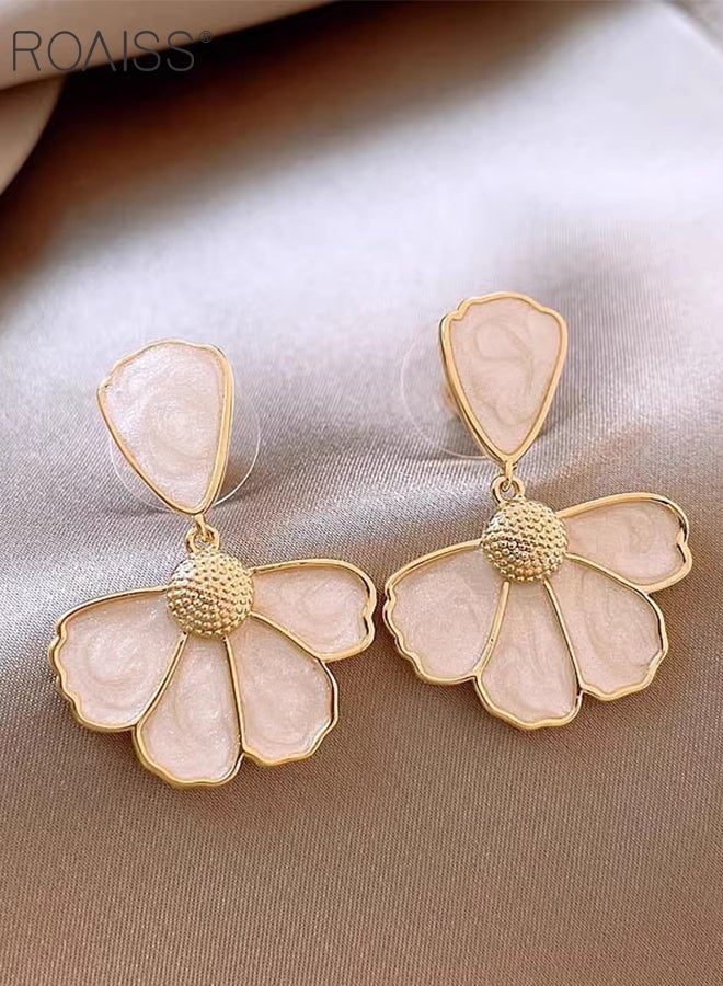 roaiss 3 Pcs Floral Earrings and Ring set, Fresh Simple Flower Drop Earrings, Vintage Open Adjustable Ring,Fashion Accessories for Women Daily Wear, Festivals, Social Occasions and Wedding Gifts - Image 5