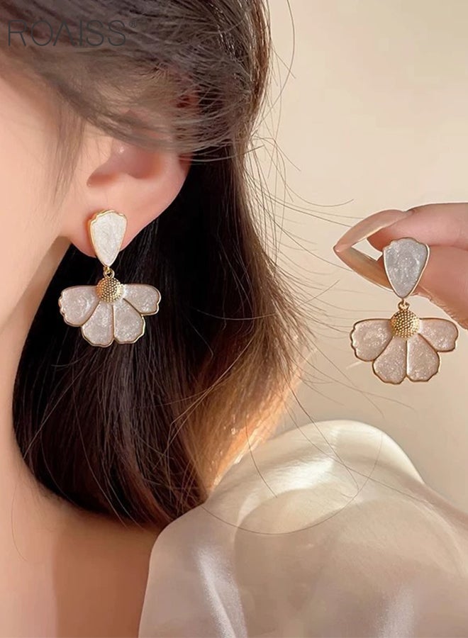 roaiss 3 Pcs Floral Earrings and Ring set, Fresh Simple Flower Drop Earrings, Vintage Open Adjustable Ring,Fashion Accessories for Women Daily Wear, Festivals, Social Occasions and Wedding Gifts - Image 2