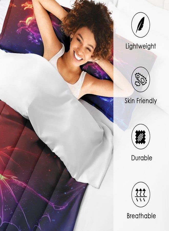 Nesphy Red Dragon Paint Comforter Set for Kids Toddlers Teens Adults Queen, Dark Fantasy Bedding Sets Water Washed Microfiber Bedding with 1 Comforter 2 Pillowcase All Season - Image 4