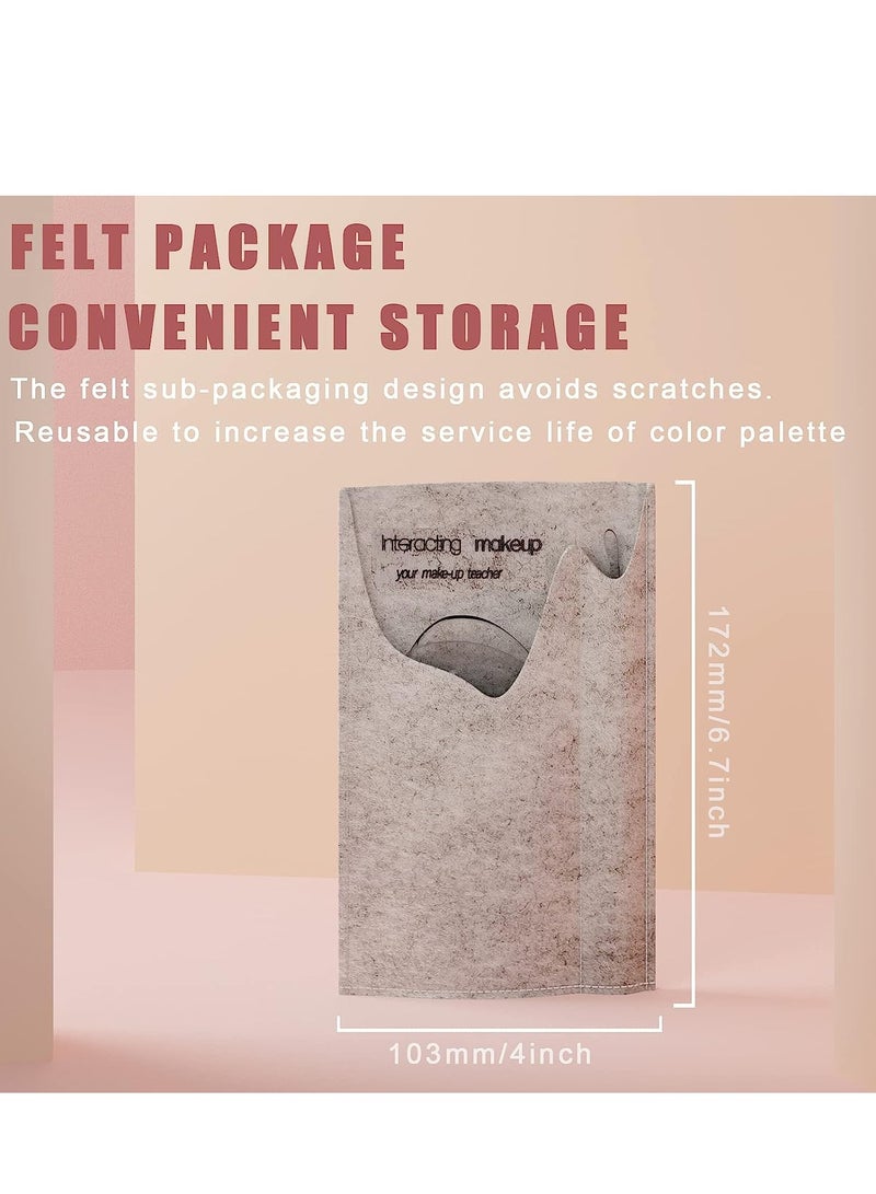 Versatile Handheld Makeup Mixing Palette with Felt Bag - Ideal for Foundation, Nail Art, and More - Image 3