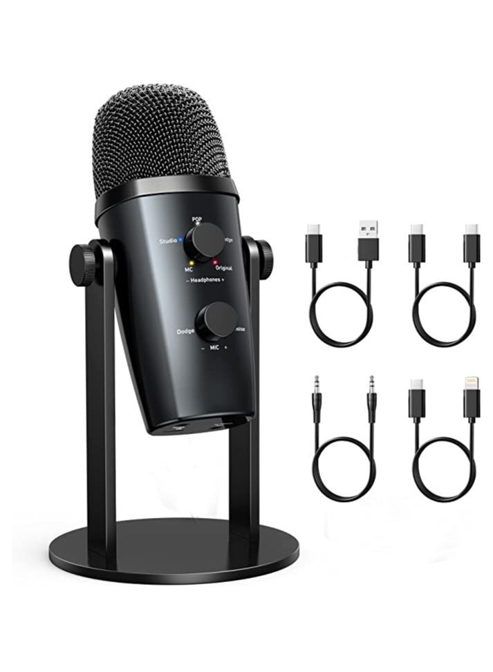 Jmary PW10 Professional Metal Voice Recording Usb Condenser Studio And Podcast Recording Gaming Microphones - Image 1