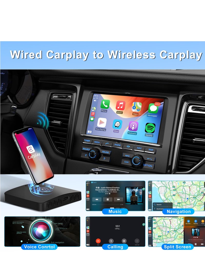 SOLARAE Wireless CarPlay Adapter for Factory-Wired Cars, CarPlay 2023 Upgrade, Convert Wired to Wireless, USB Type-C for iPhone - Image 3