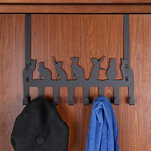 Wintek Over the Door Hook Hanger, Heavy Duty Organizer Rack for Towel, Hat,Hoodies,Coat , Cloth,Bag - 8 Hooks (Black) - Image 2