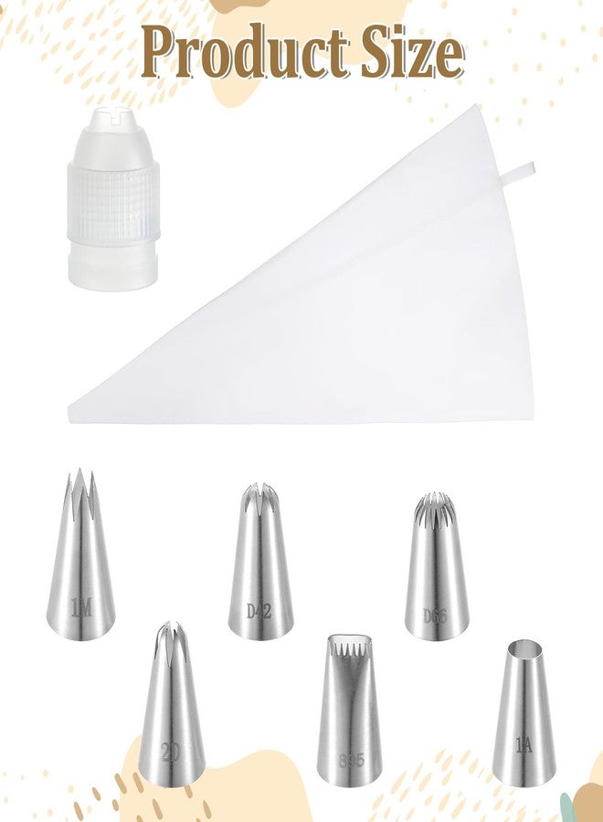 Xosjska 4 Pcs 24 inch Reusable Piping Bags and Tips Set 11Pcs Cotton Pastry Bags Kit Frosting Piping Kit, Durable Cotton Exterior for Cake Decorating, Cupcakes, Cookies, Home Bakers, Chefs - Image 4