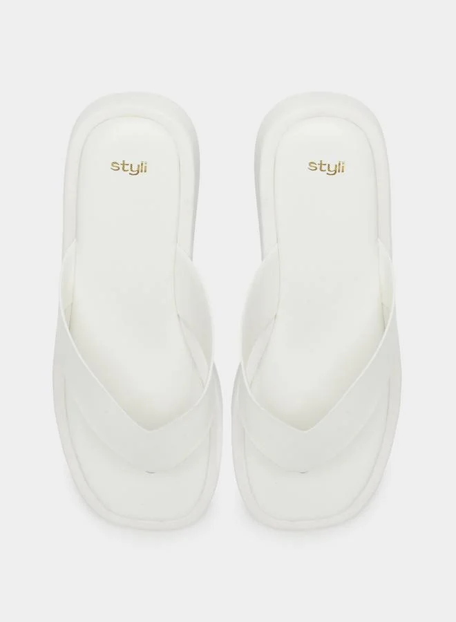 Styli Classic Open Toe Sandals