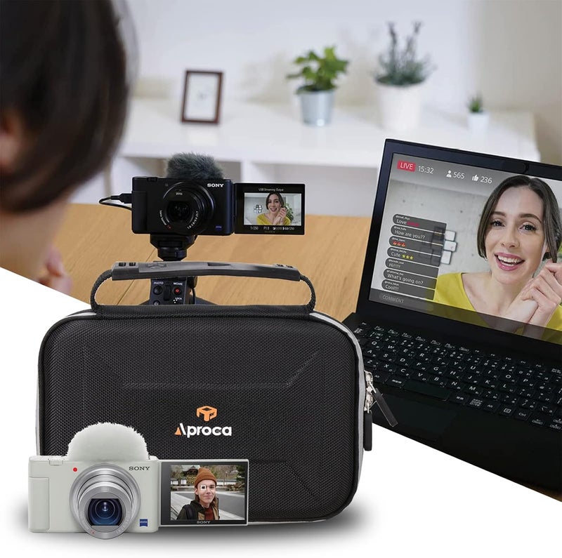 Aproca Hard Travel Storage Carrying Case for Sony ZV1 Camera and Vlogger Accessory Kit - Image 4