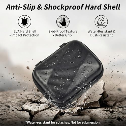 Boobowl Hard Digital Camera Case for Kodak Pixpro FZ55 FZ45, Anti-Slip Small Camera Bag Compatible with Canon PowerShot G7X Mark III/II SX740 HS, Portable Travel Storage Box - Black - Image 4