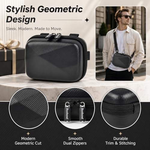 Boobowl Hard Digital Camera Case for Kodak Pixpro FZ55 FZ45, Anti-Slip Small Camera Bag Compatible with Canon PowerShot G7X Mark III/II SX740 HS, Portable Travel Storage Box - Black - Image 5