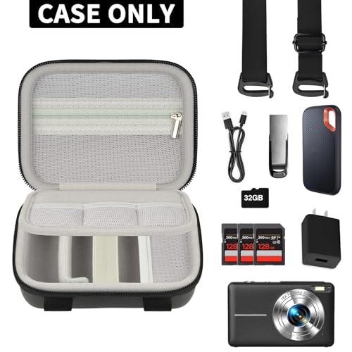 Boobowl Hard Digital Camera Case for Kodak Pixpro FZ55 FZ45, Anti-Slip Small Camera Bag Compatible with Canon PowerShot G7X Mark III/II SX740 HS, Portable Travel Storage Box - Black - Image 2