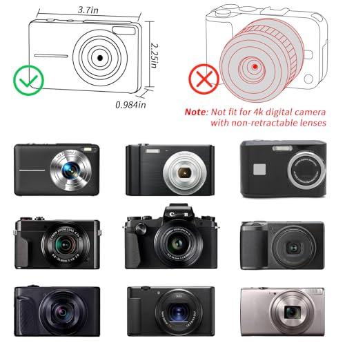 Boobowl Hard Digital Camera Case for Kodak Pixpro FZ55 FZ45, Anti-Slip Small Camera Bag Compatible with Canon PowerShot G7X Mark III/II SX740 HS, Portable Travel Storage Box - Black - Image 3