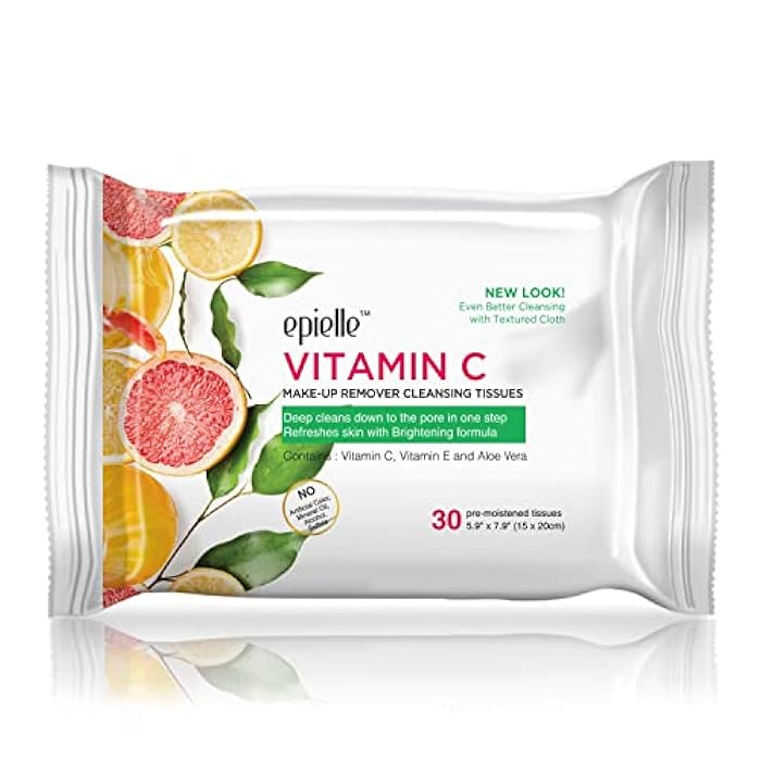 Epielle Gentle Skin Cleansing Wipes, 6 pack of 30 count each of Vitamin C, Cucumber, Aloe Vera, Collagen&Vitamin E, Green Tea, and Argan, Alcohol-Free, Hypoallergenic, Natural Extracts, Oily Skin. - Image 3
