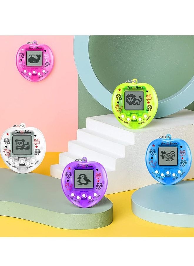 Excefore - 6 Pieces Virtual Pets Keychain, Digital Nostalgic Electronic Pets Keychain, Pet Key Chain, 90s Handheld Games, Electronic Pets Game Keyring with 1 Screwdriver 2 Button Battery - Image 1