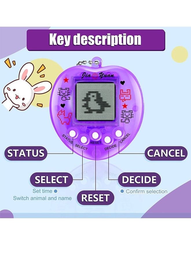 Excefore - 6 Pieces Virtual Pets Keychain, Digital Nostalgic Electronic Pets Keychain, Pet Key Chain, 90s Handheld Games, Electronic Pets Game Keyring with 1 Screwdriver 2 Button Battery - Image 1