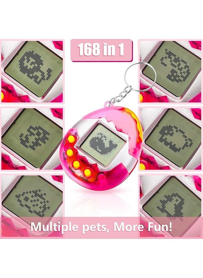 Excefore - 6 Pieces Virtual Pets Keychain, Digital Nostalgic Electronic Pets Keychain, Pet Key Chain, 90s Handheld Games, Electronic Pets Game Keyring with 1 Screwdriver 2 Button Battery - Image 1