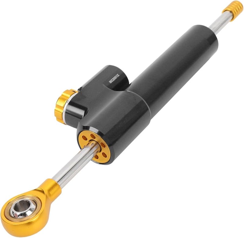 Universal Fit Motorcycle Steering Damper 6061 Aluminum Alloy Stabilizer Black Gold - Image 2