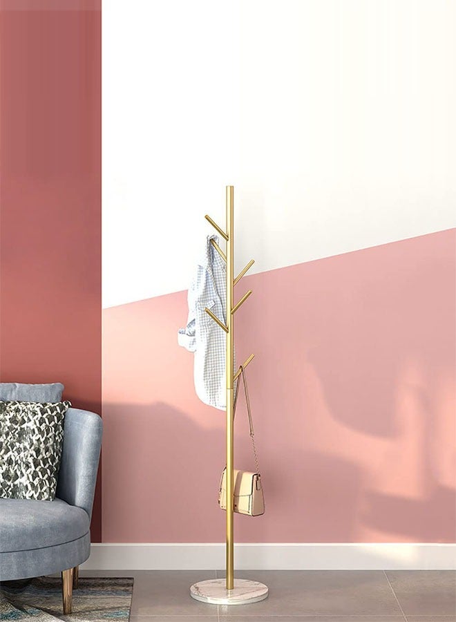 Loquat Multifunction Coat Rack Standing Metal Clothes Rack Hat Hanger Metal Rack Hanger Hook Stand - Image 1