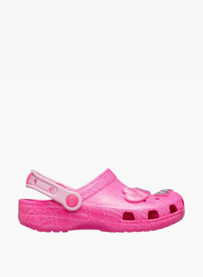 كروكس شباشب باربي للبنات بحزام خلفي