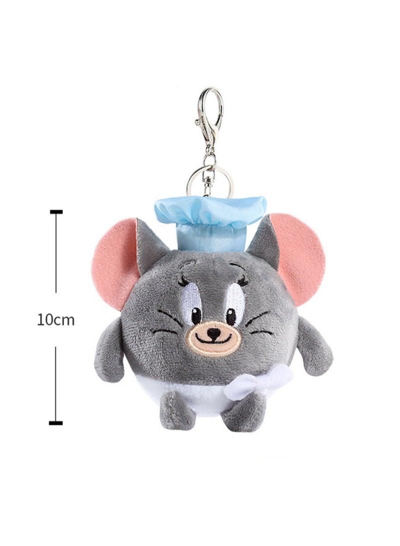 Creative Cute Plush Keychain, Cute Backpack Pendant, Suitable For Wallet Key Ring Decoration, (10cm Chef Teffy Mouse Pendant)  - Image 2