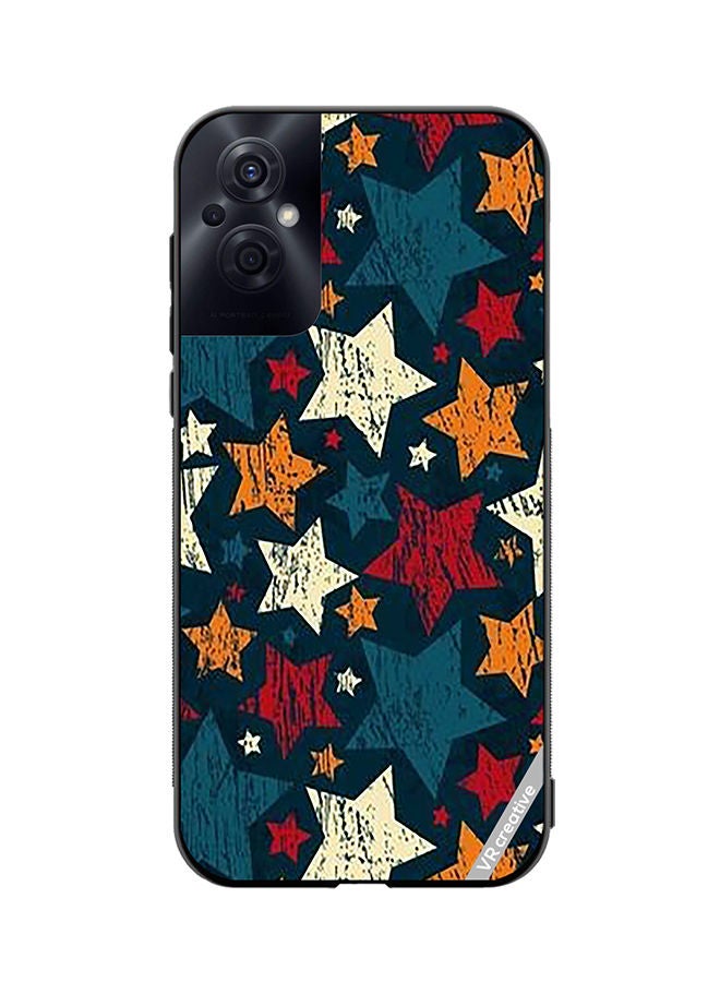 VR CREATIVE Protective Case Cover For Oppo Reno8 Z Colorful Stars Design Multicolour - Image 1
