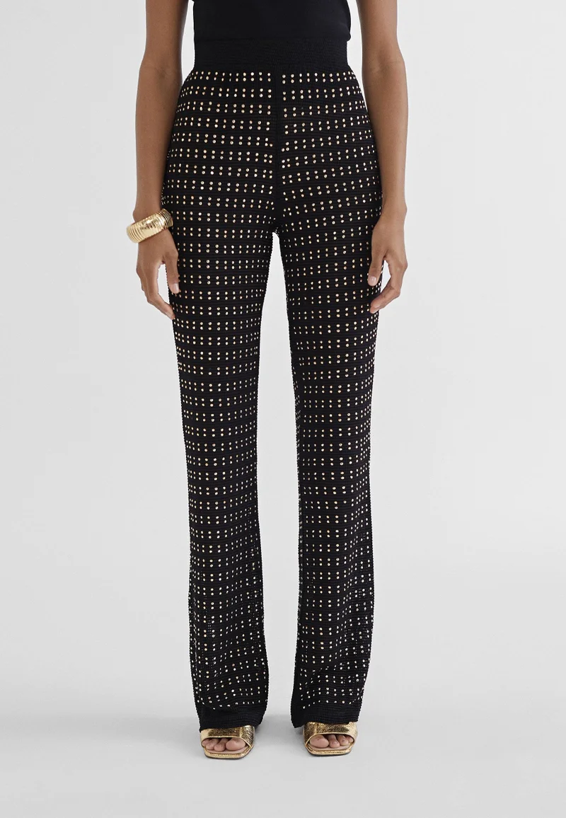 Lola Casademunt Knit trousers with metal pieces