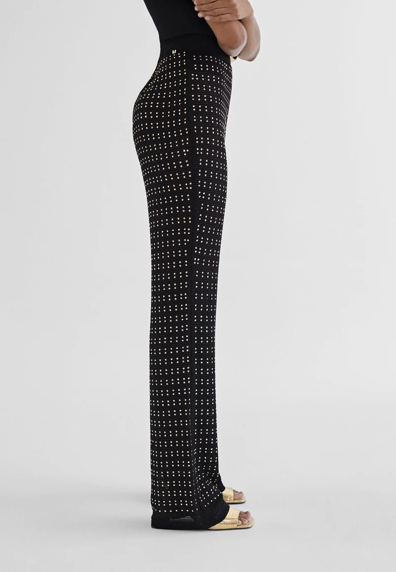 Lola Casademunt Knit trousers with metal pieces