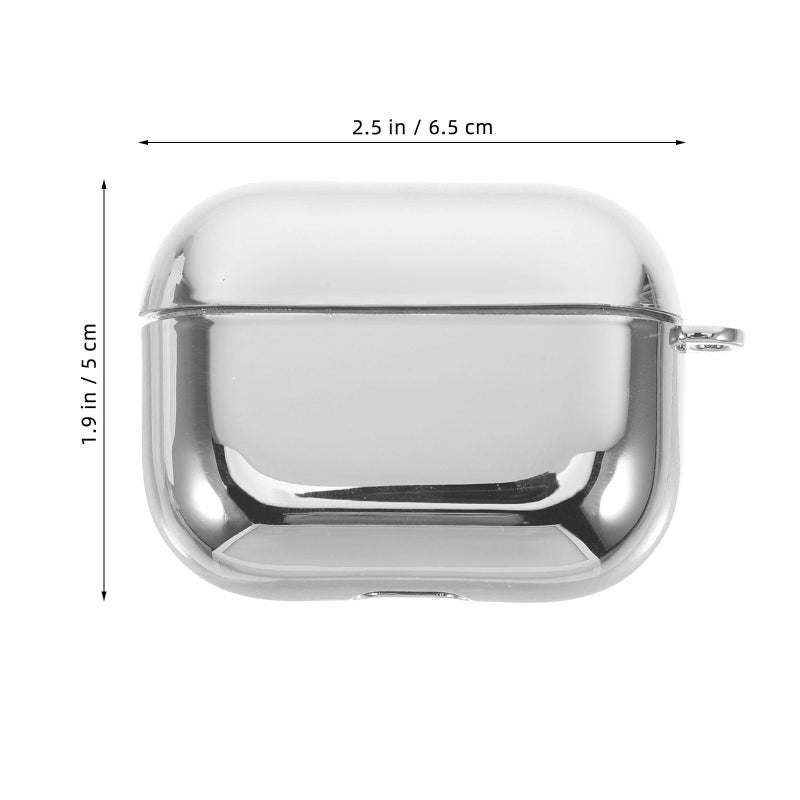 غطاء حالة مطلي بالفضة المضاد للسقوط لسماعات Airpods Pro من الجيل الثالث - Image 3