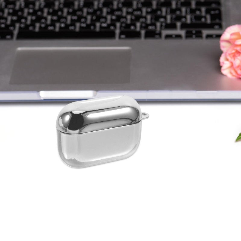 غطاء حالة مطلي بالفضة المضاد للسقوط لسماعات Airpods Pro من الجيل الثالث - Image 5