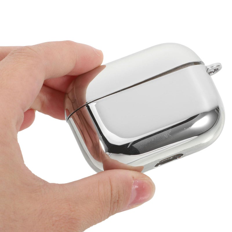غطاء حالة مطلي بالفضة المضاد للسقوط لسماعات Airpods Pro من الجيل الثالث - Image 4