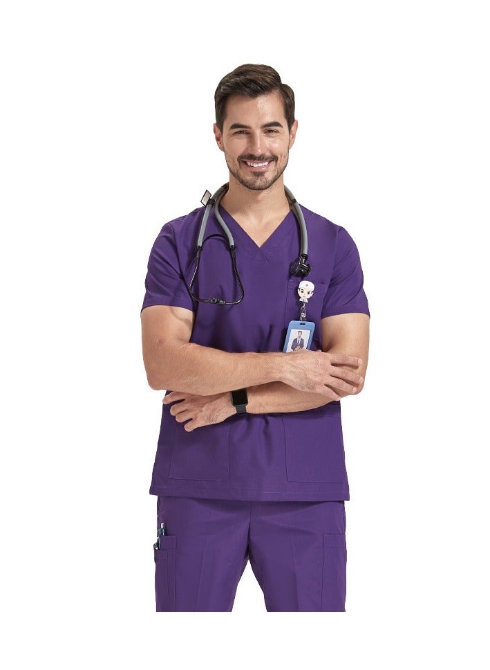 KUYING New V-neck Split Anti Wrinkle Split Medical Uniform  - Image 1