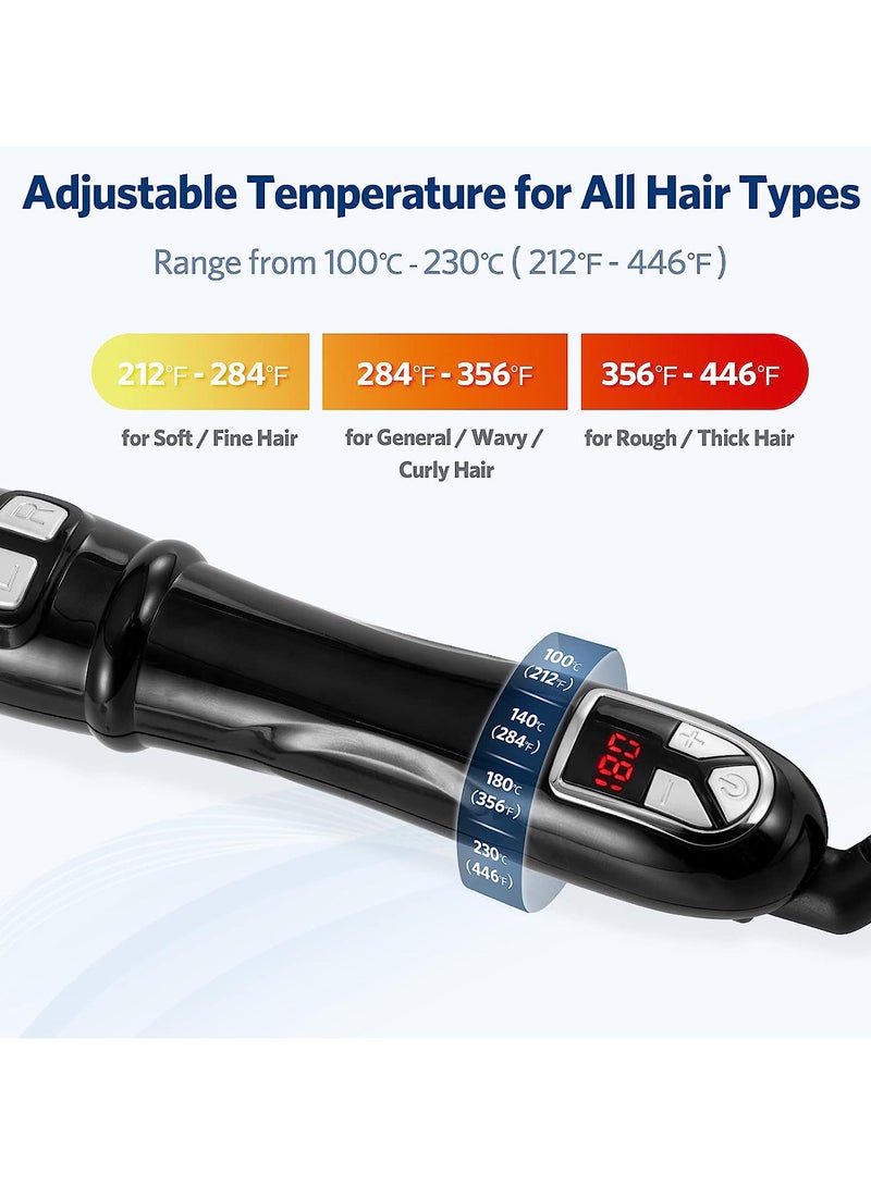 Sharpdo Automatic Curling Iron Wand, Rotating Hair Curler for Long Hair, Auto Hair Styling Curler Dual Voltage Ceramic Tourmaline Curling Iron 1.1inch（28mm） - Image 4