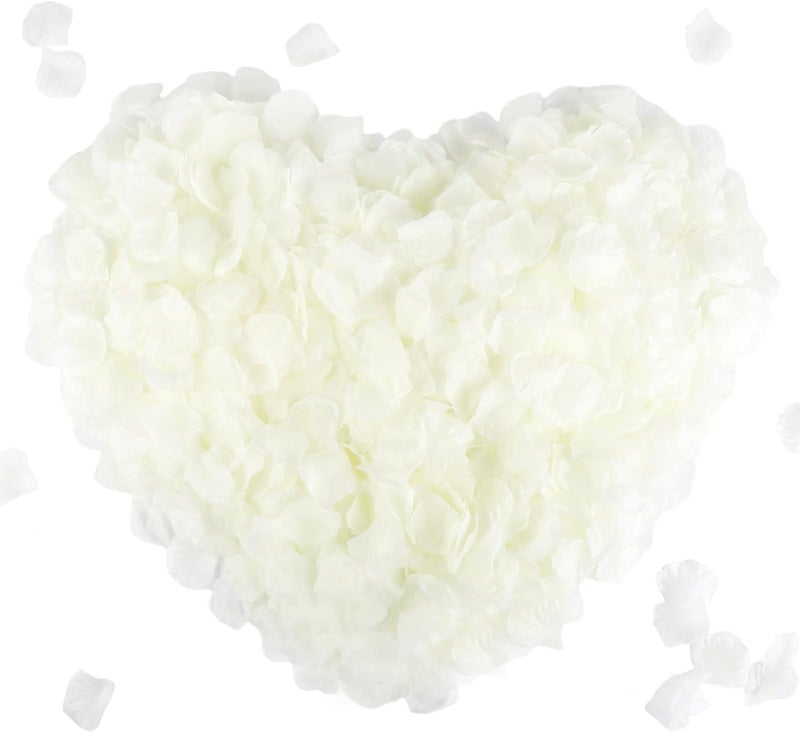 CODE FLORIST كود فلوريست 2200 قطعة بتلات ورد حريري لديكورات الزفاف (عاجي) - Image 1