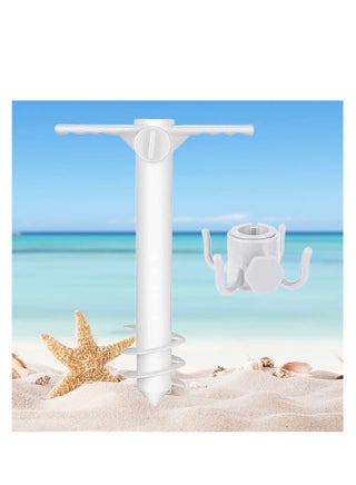 Beach Umbrella Screw Sand Anchor Stand Holder, One Size Fits All, Holder Safe for Strong Wind with 4 prongs Hanging Hook - pzsku/Z64422BA0B23173444827Z/45/_/1701249422/5d99d682-1047-41d7-8251-9ff3012ea2f3