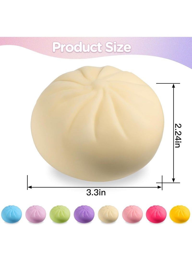 Meetion 1pc Random Color Dumpling Squishy Mystery Box, Viral Squishy Dumpling Toy, Bao Bun Squeeze Stress Relief Fidget Toys for Holiday & Birthday Gifts - Image 2